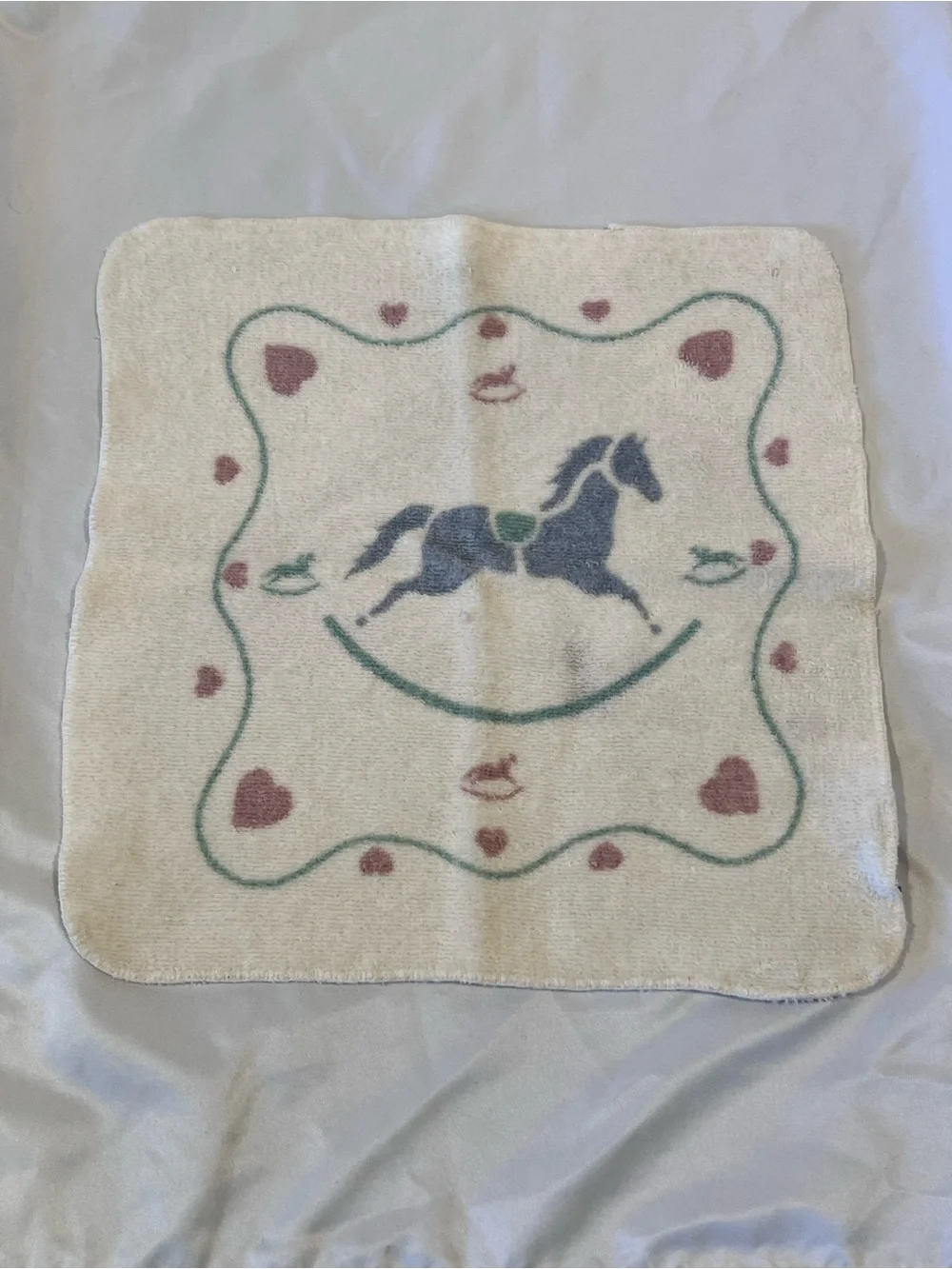 Vintage Fieldcrest Rocking Horse 2 Pc Towel Set